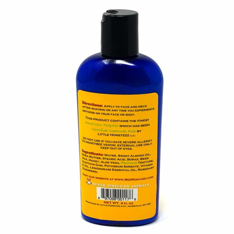 Natural Aftershave Lotion w/ Propolis - Bee Rescued Propolis Care